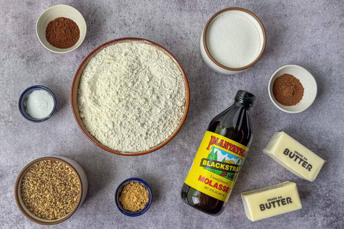 Ingredients for peppernut cookies